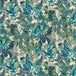 Pattern of blue and green flowers on a beige background