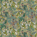 Floral pattern with green and white flowers on a textured background