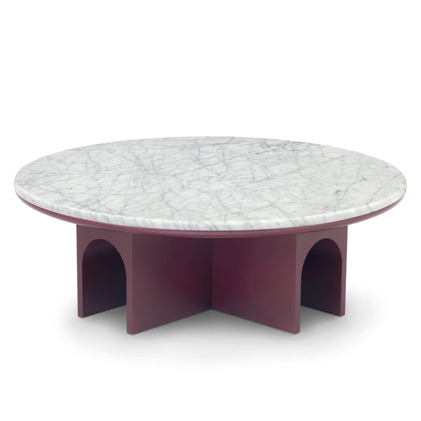 Arflex 'Arcolor' Coffee Table by Jaime Hayon Bianco Carrara Marble / Bordeaux Base