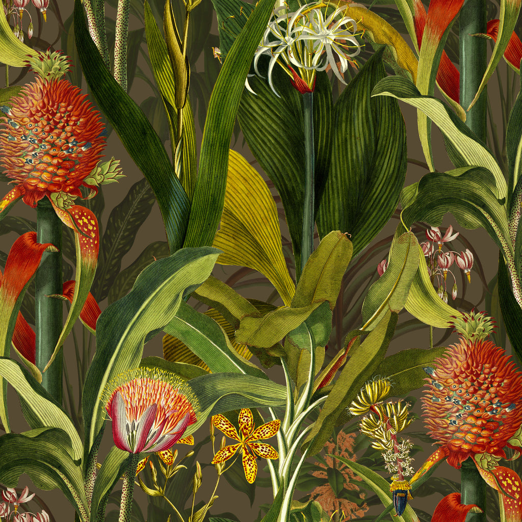 Arte 'Blooming Pineapple' Wallpaper 97601 - Cardinal
