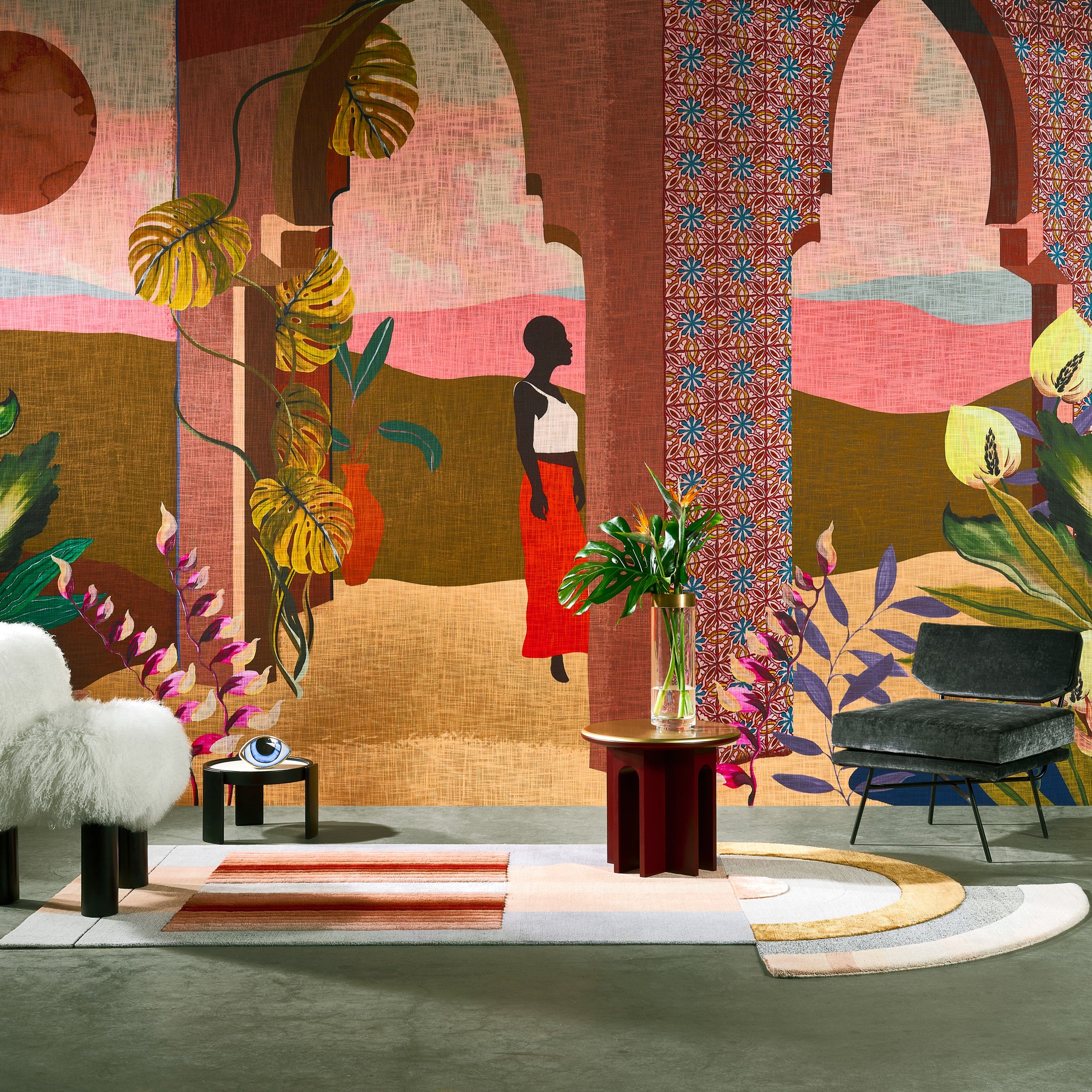 Arte 'Les mystères de Madagascar' Wallpaper 97530 - Marrakech Roomset