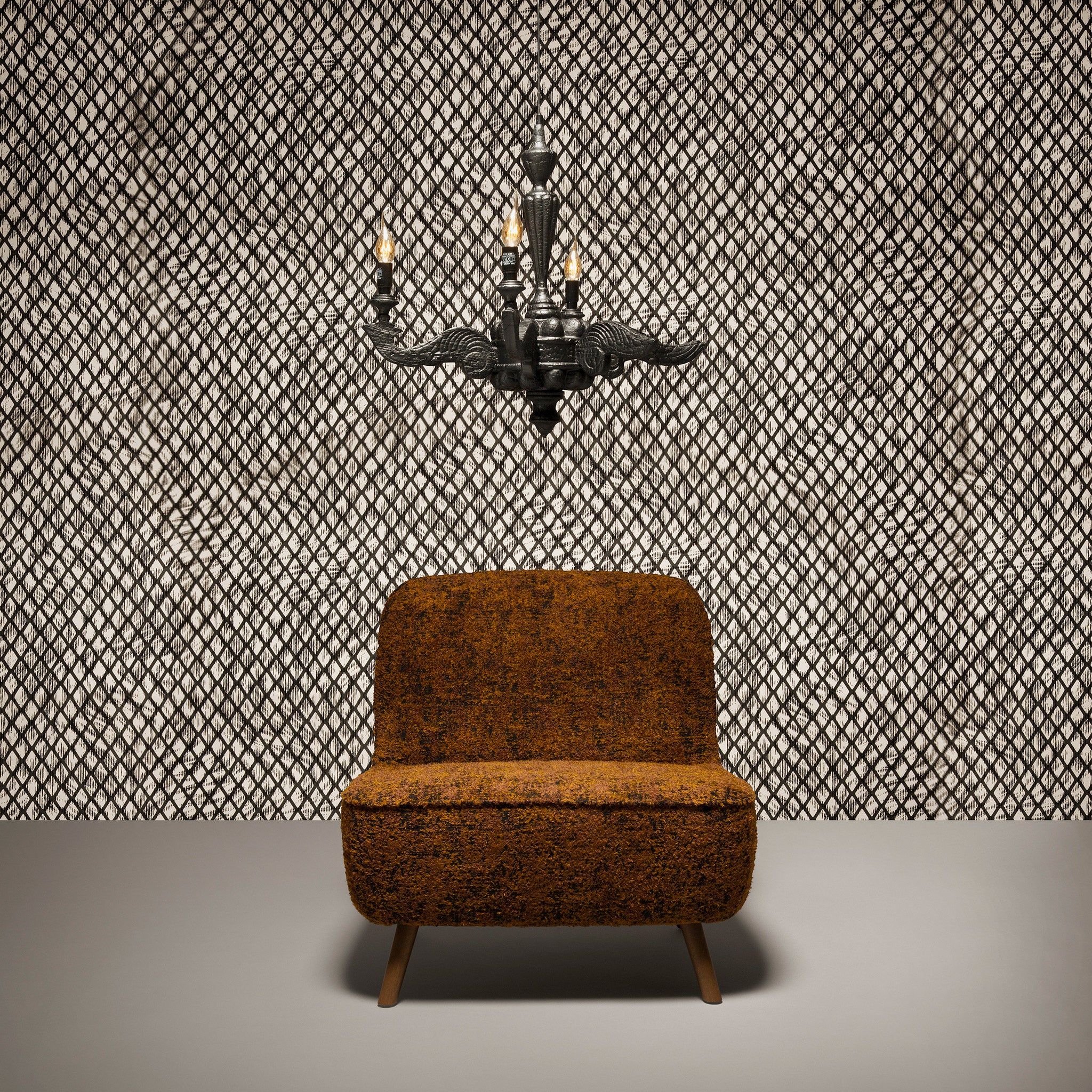 Arte x Moooi Wallcovering 'Aristo Quagga' Wallpaper Roomset Light