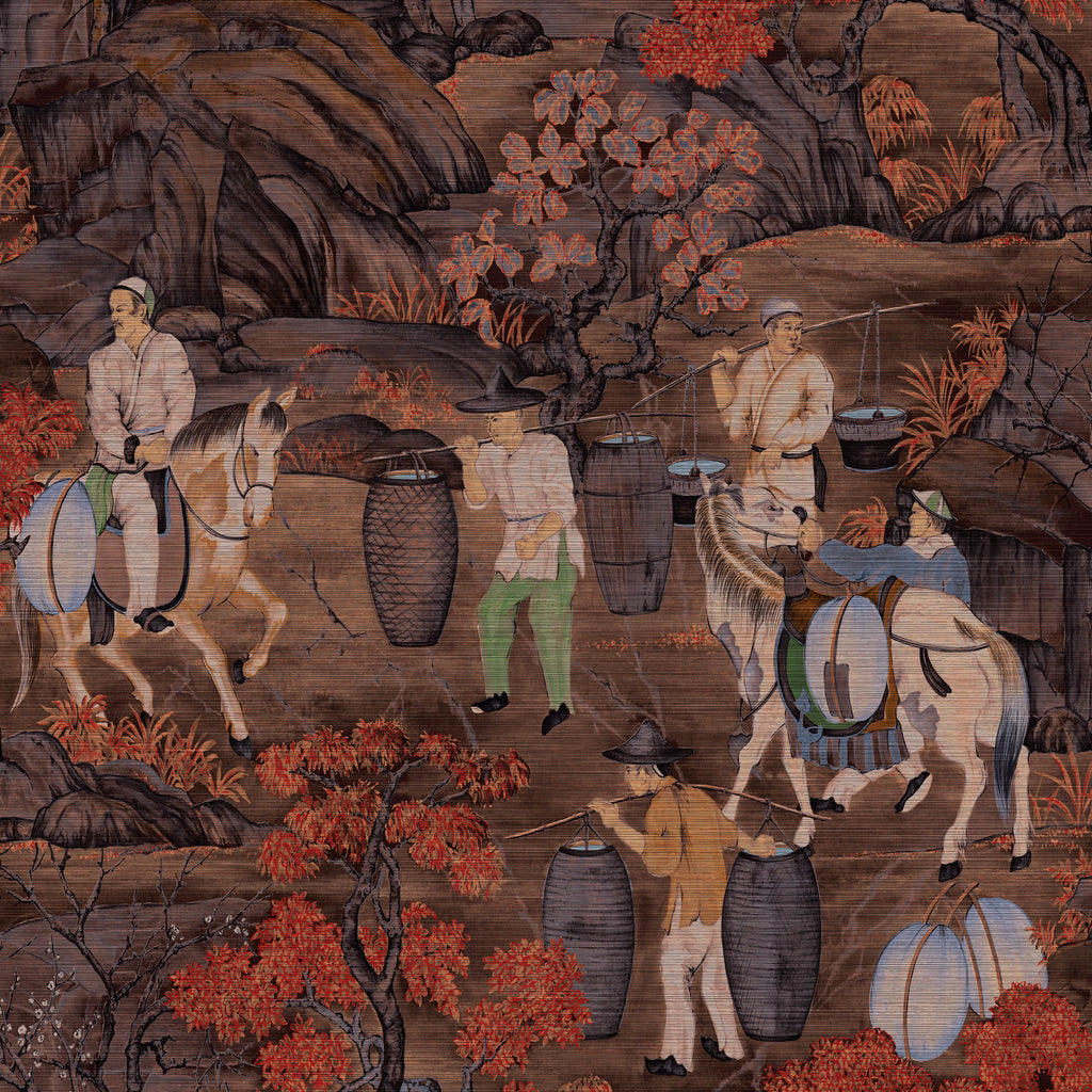 Arte 'Toile de Tibet' Wallpaper 97691 - Rust