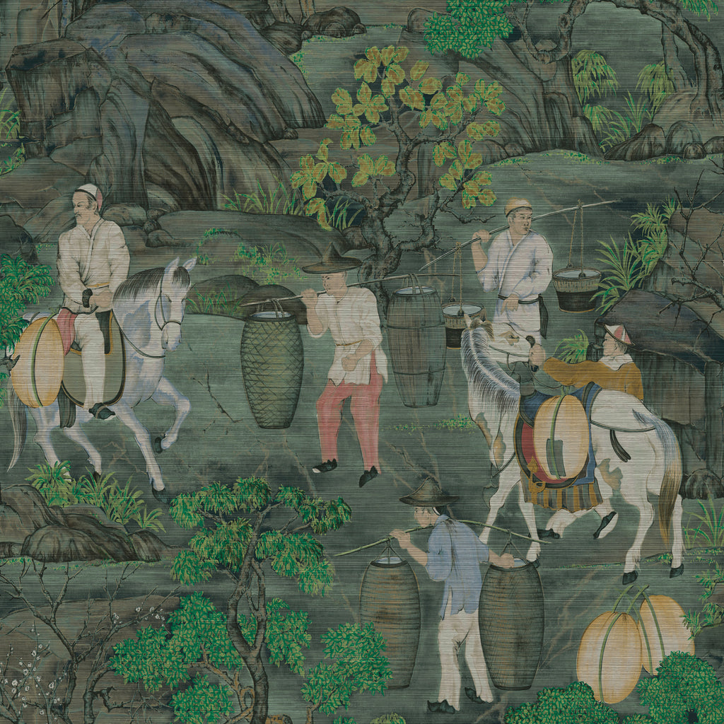 Arte 'Toile de Tibet' Wallpaper 97692 - Moss