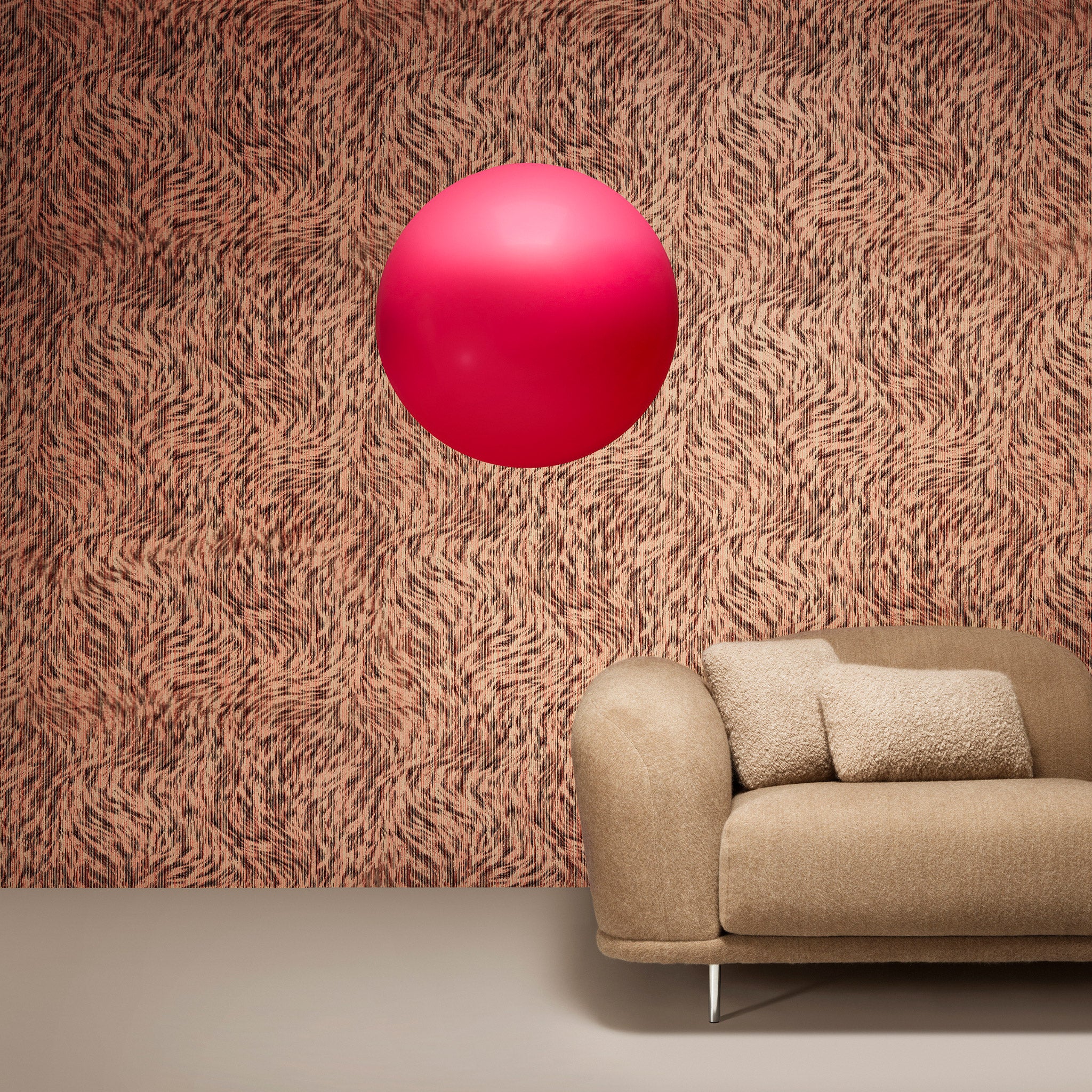 Arte x Moooi Wallcovering 'Blushing Sloth' Wallpaper Cloud Sofa