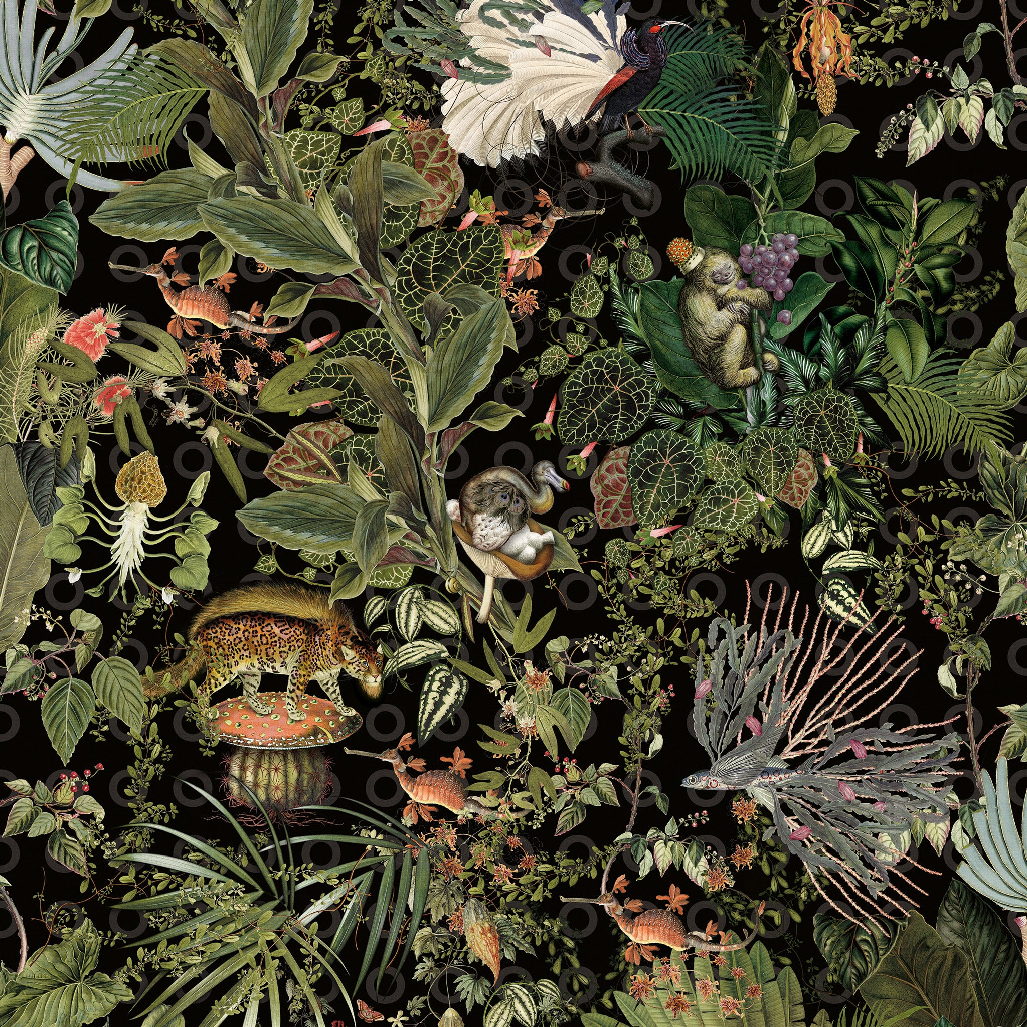 Arte x Moooi Wallcovering Menagerie of Extinct Animals Wallpaper MO2071