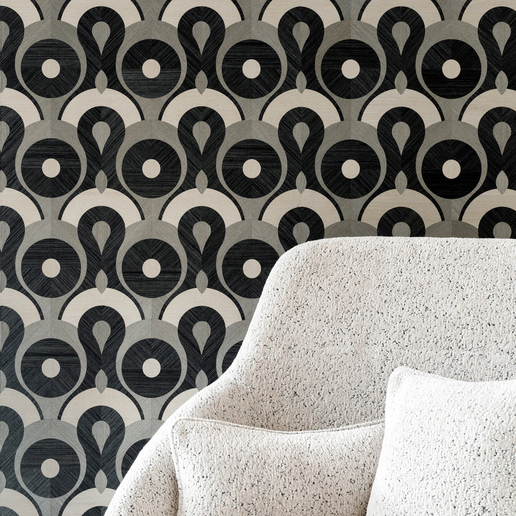 Arte x Moooi Wallcovering 'Queen Cobra' Wallpaper MO4010 Smoke Roomset Detail