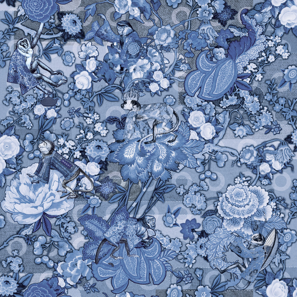 Arte x Moooi Wallcovering 'Rendezvous Tokyo Blue' Wallpaper MO3012