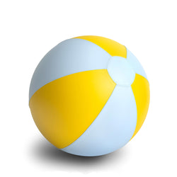 Atelier Biagetti 'Bagni Misteriosi' Pouf - Yellow & Light Blue