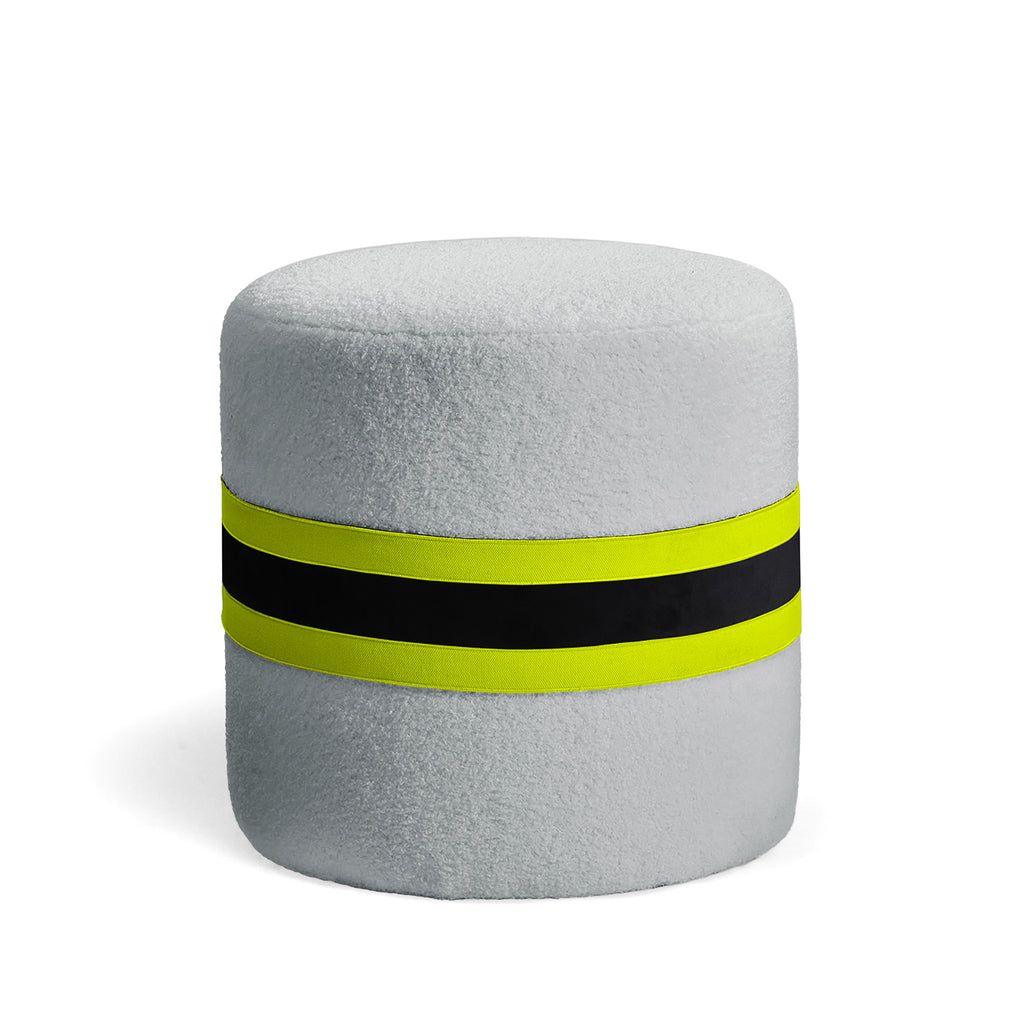Atelier Biagetti 'Cavallino 2' Pouf/Stool - Teddy Fur Off White