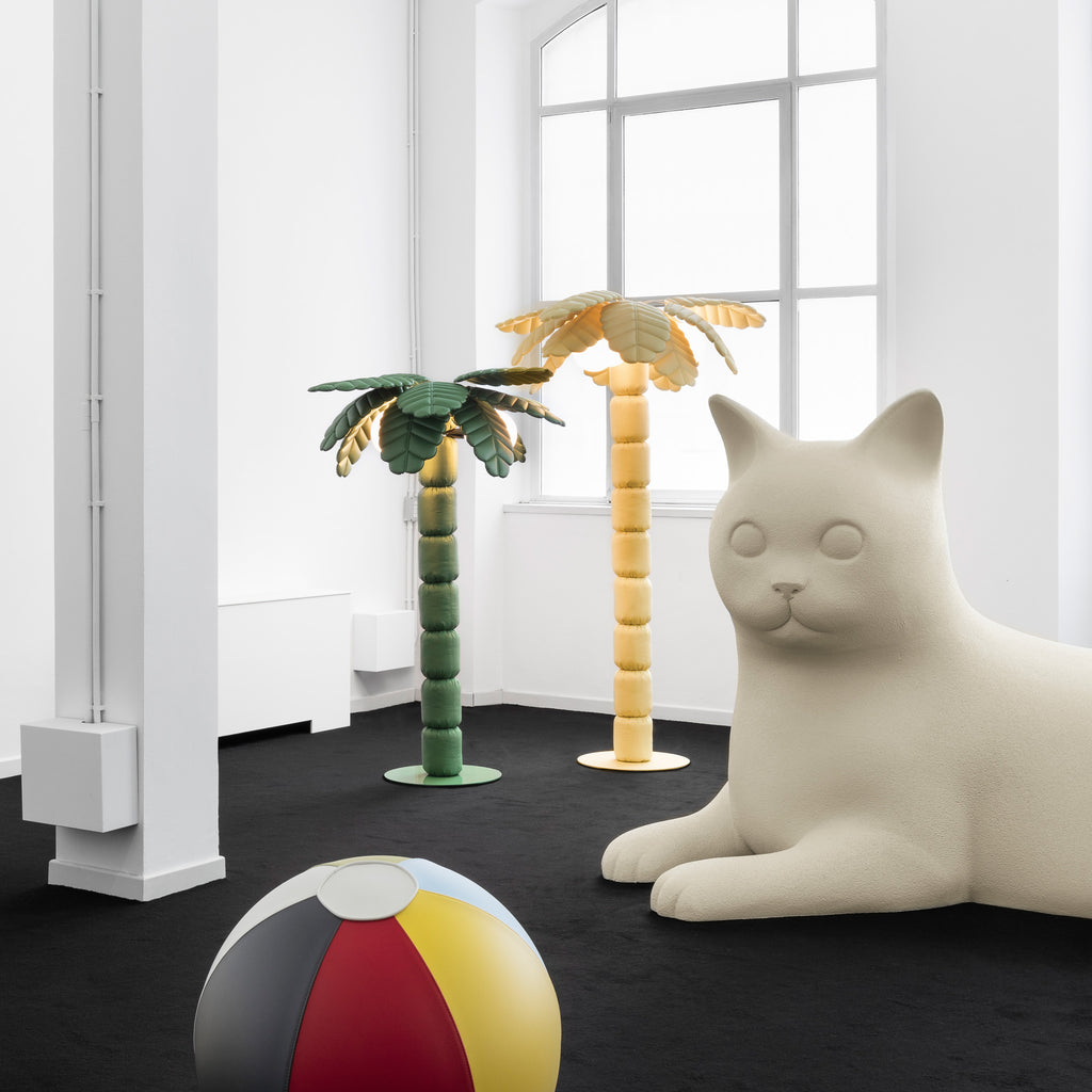 Atelier Biagetti 'Palm Beach' Floor Lamp - Teal Green Room Scene