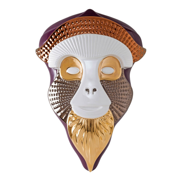Bosa Primates 'Brazza' Mask by Elena Salmistraro Blueberry / White