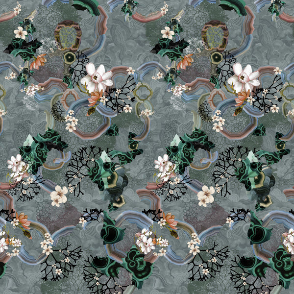 Christian Lacroix 'Algae Bloom' Wallpaper Graphite (PCL7041/01)