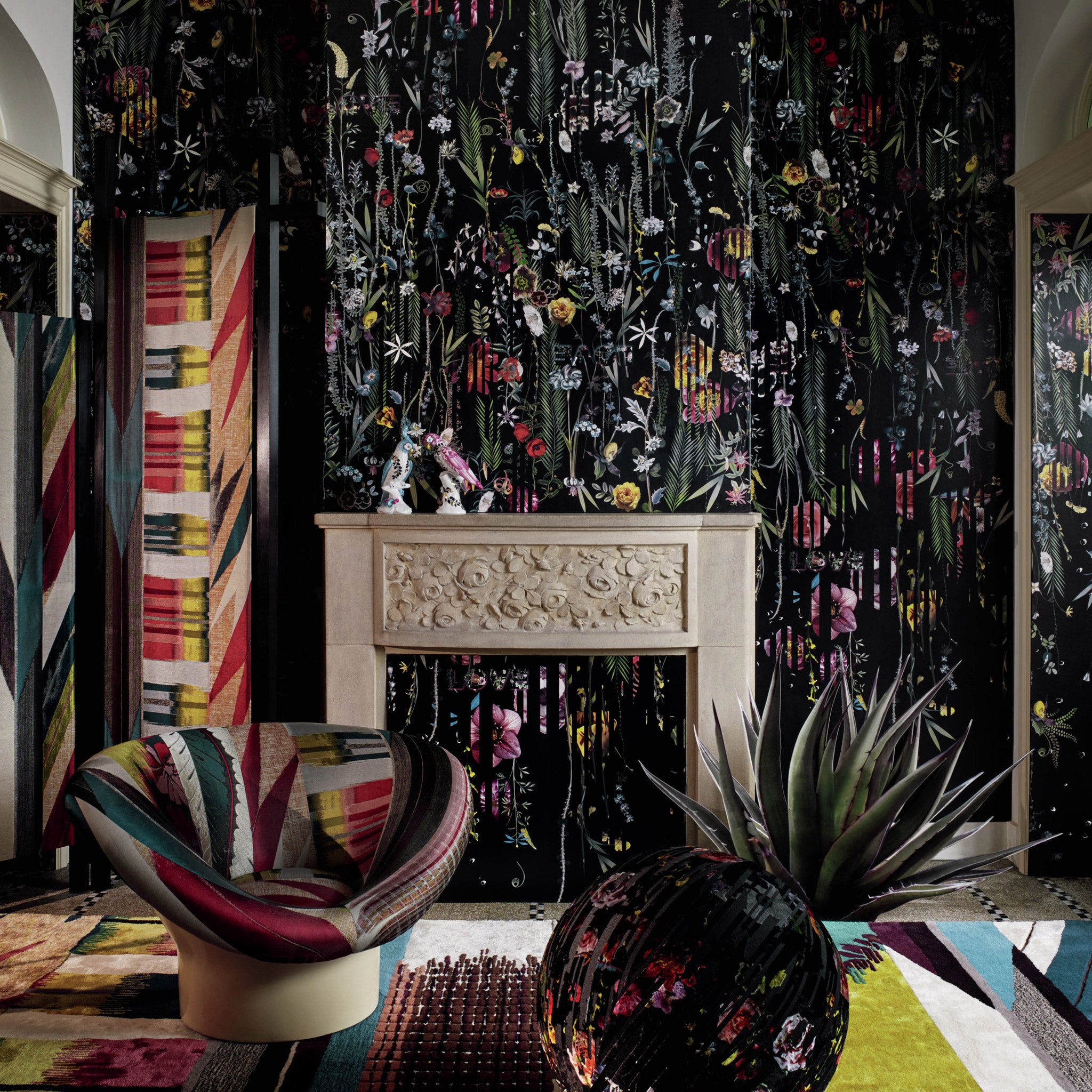 Christian Lacroix 'Babylonia Nights Panoramic' Wallpaper Roomset