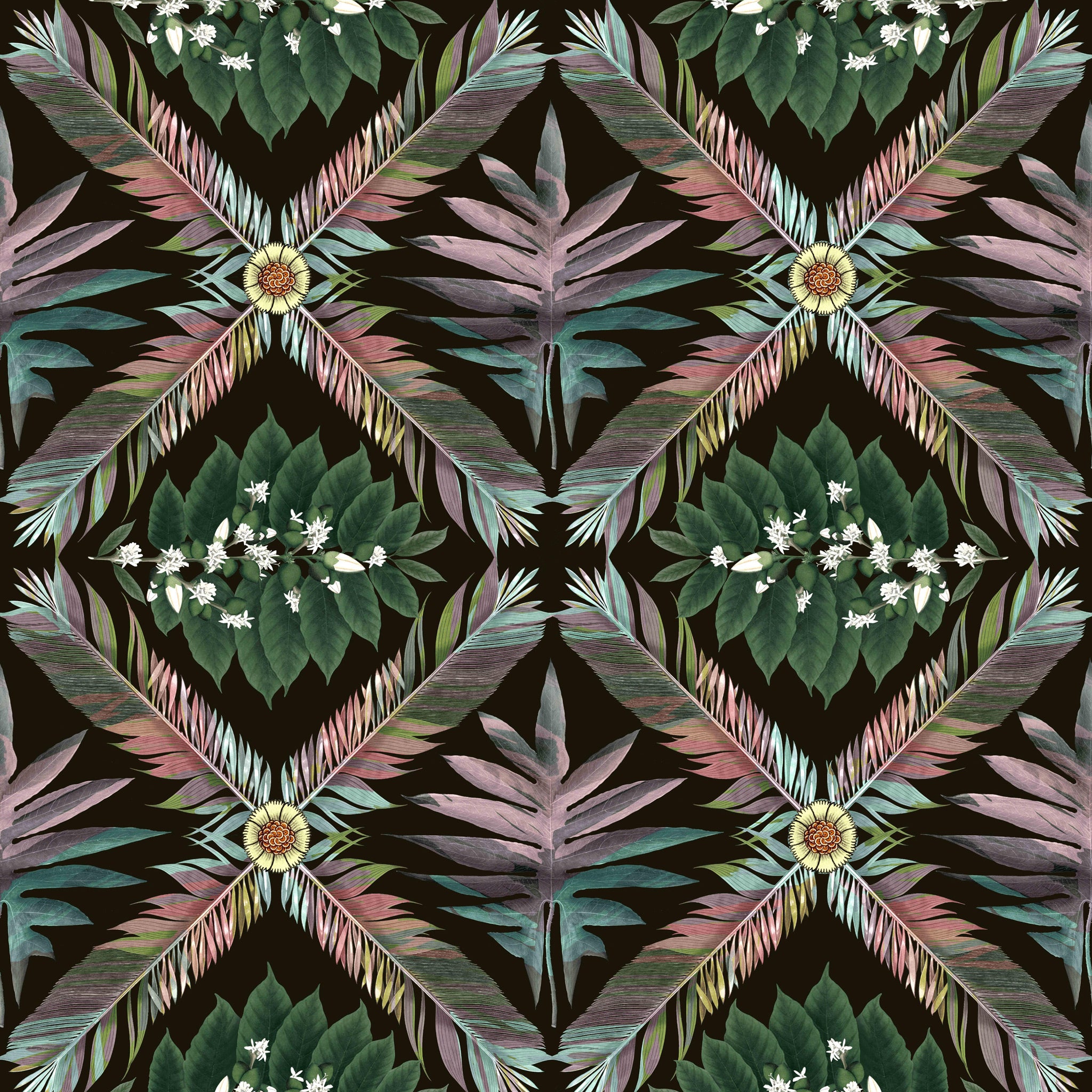 Christian Lacroix 'Feather Park' Fabric Jais FCL7063/01