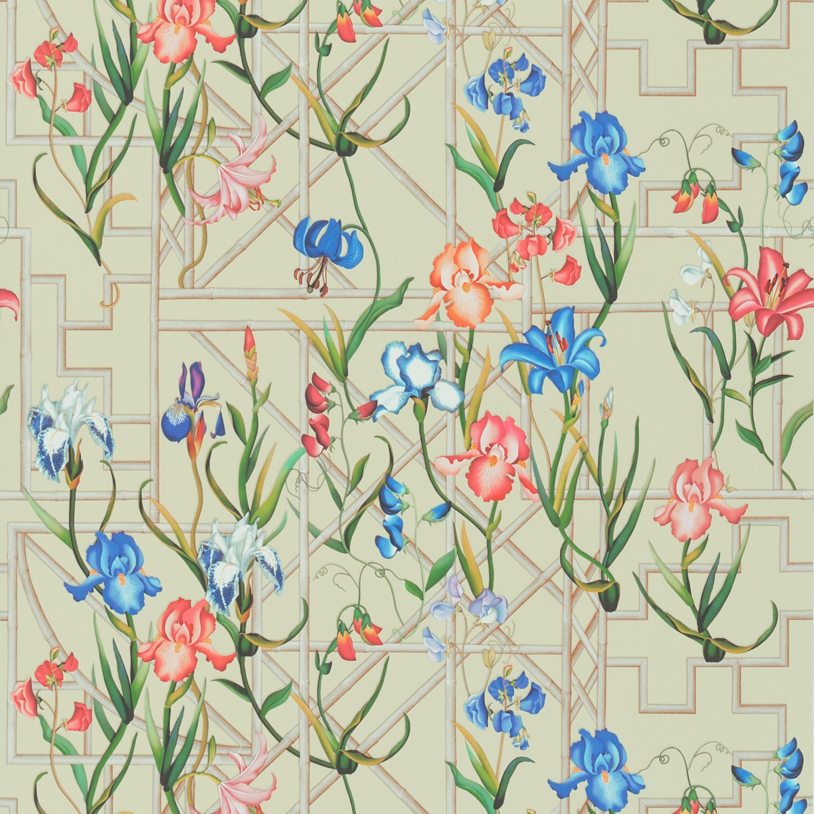 Christian Lacroix 'Fretwork Garden' Wallpaper Citron (PCL7045/02)