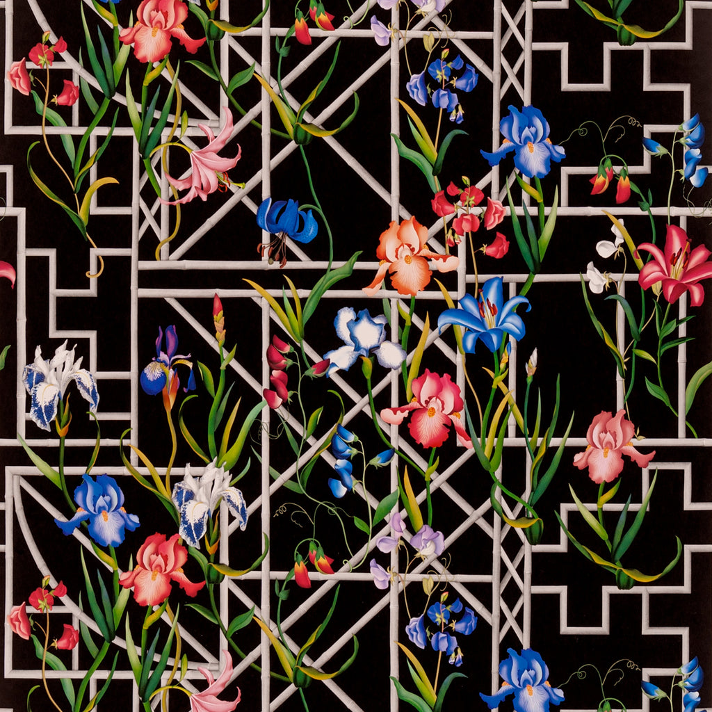 Christian Lacroix 'Fretwork Garden' Wallpaper Jais (PCL7045/03)