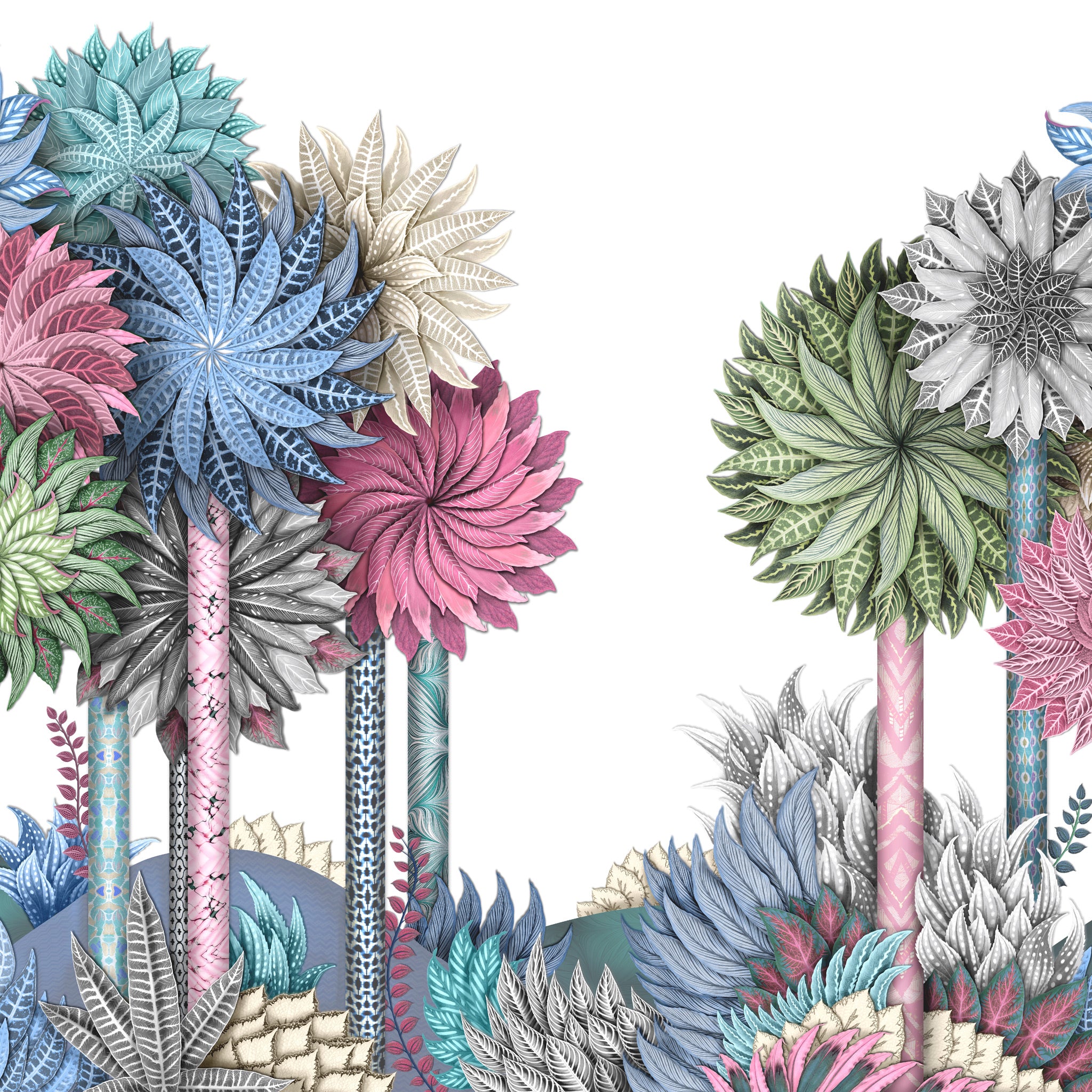 Christian Lacroix 'Inhotim Park' Wallpaper Azur (PCL7051/01)