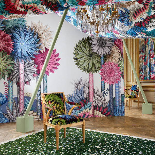 Christian Lacroix 'Inhotim Park' Wallpaper Azur (PCL7051/01) Room Scene
