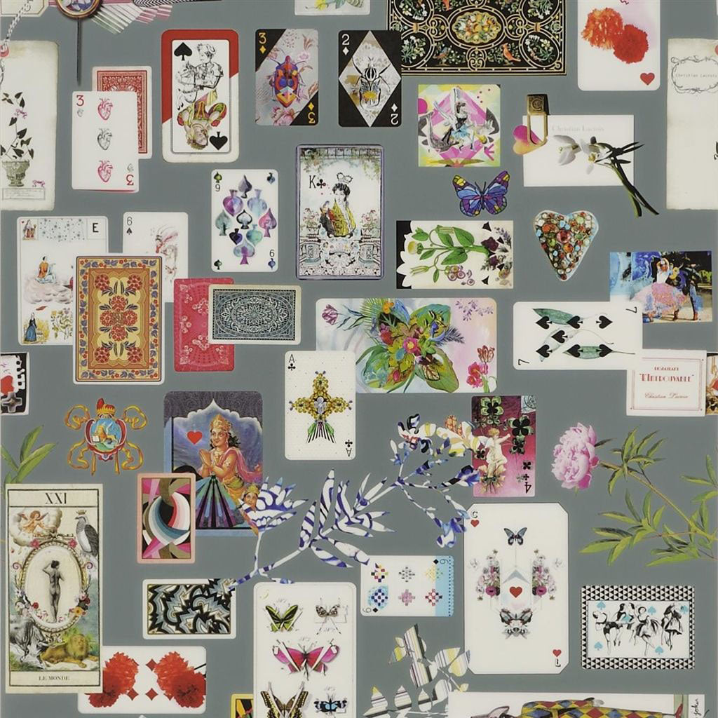 Christian Lacroix Maison De Jeu Wallpaper Gris Orage