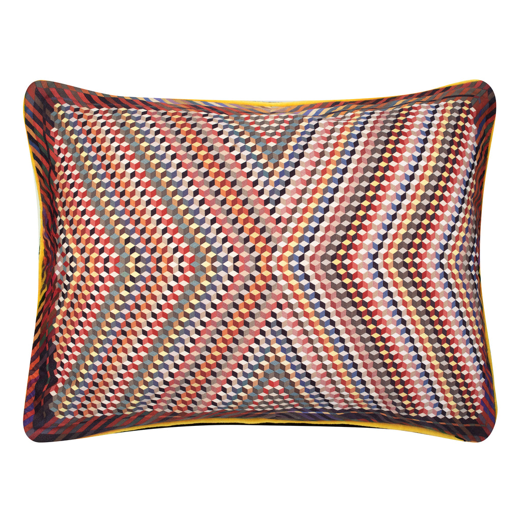 Christian Lacroix 'Mosaic Freak' Multicolore Cushion Reverse