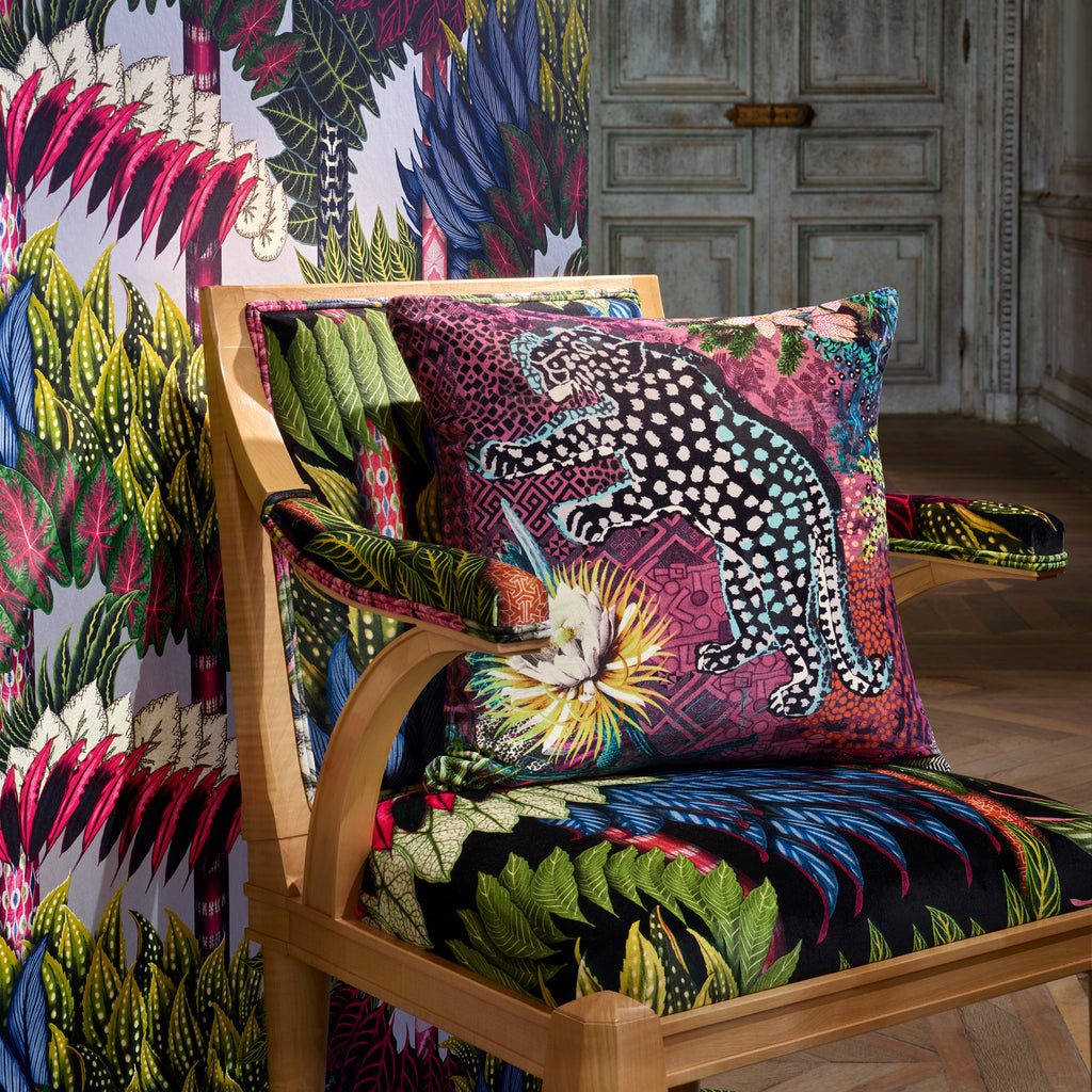 Christian Lacroix 'Pantera' Multicolore Cushion Room Scene