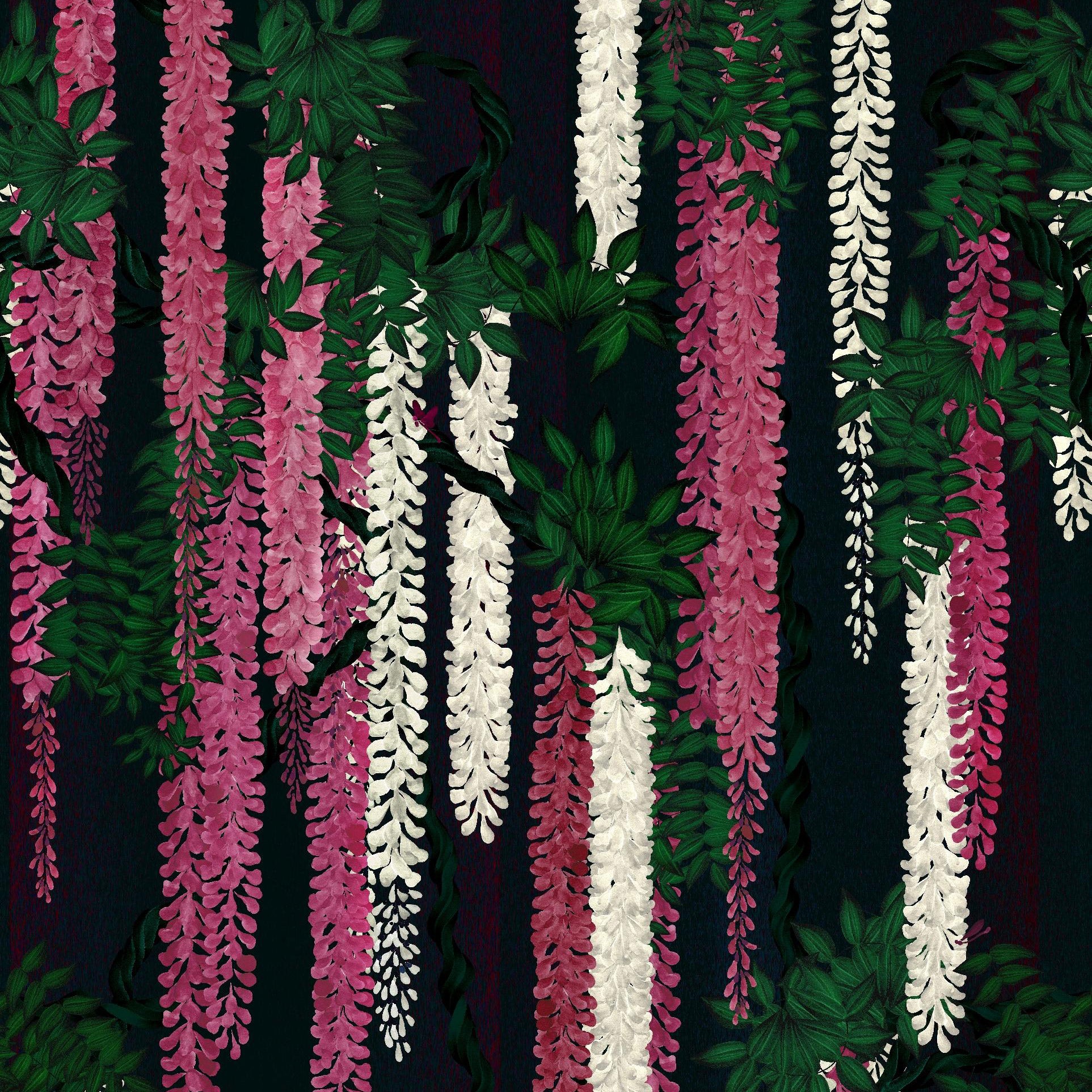 Christian Lacroix 'Wisteria Alba' Wallpaper Magenta (PCL7032/01)