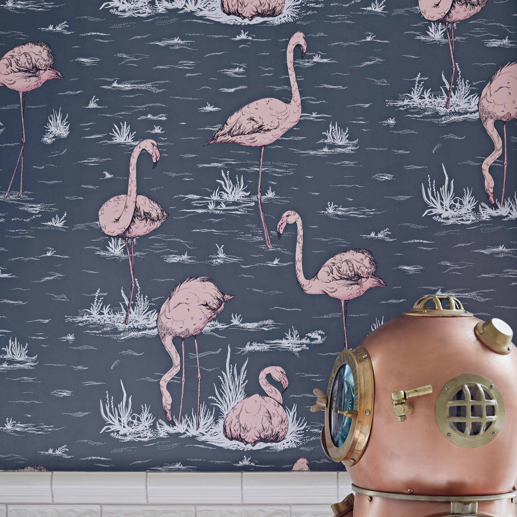 Cole and Son 'Flamingos' Wallpaper Roomset Detail