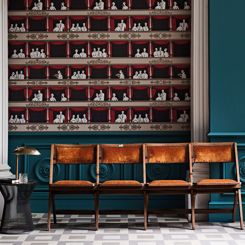 Cole and Son Fornasetti 'Teatro' Wallpaper Jane Richards Interiors