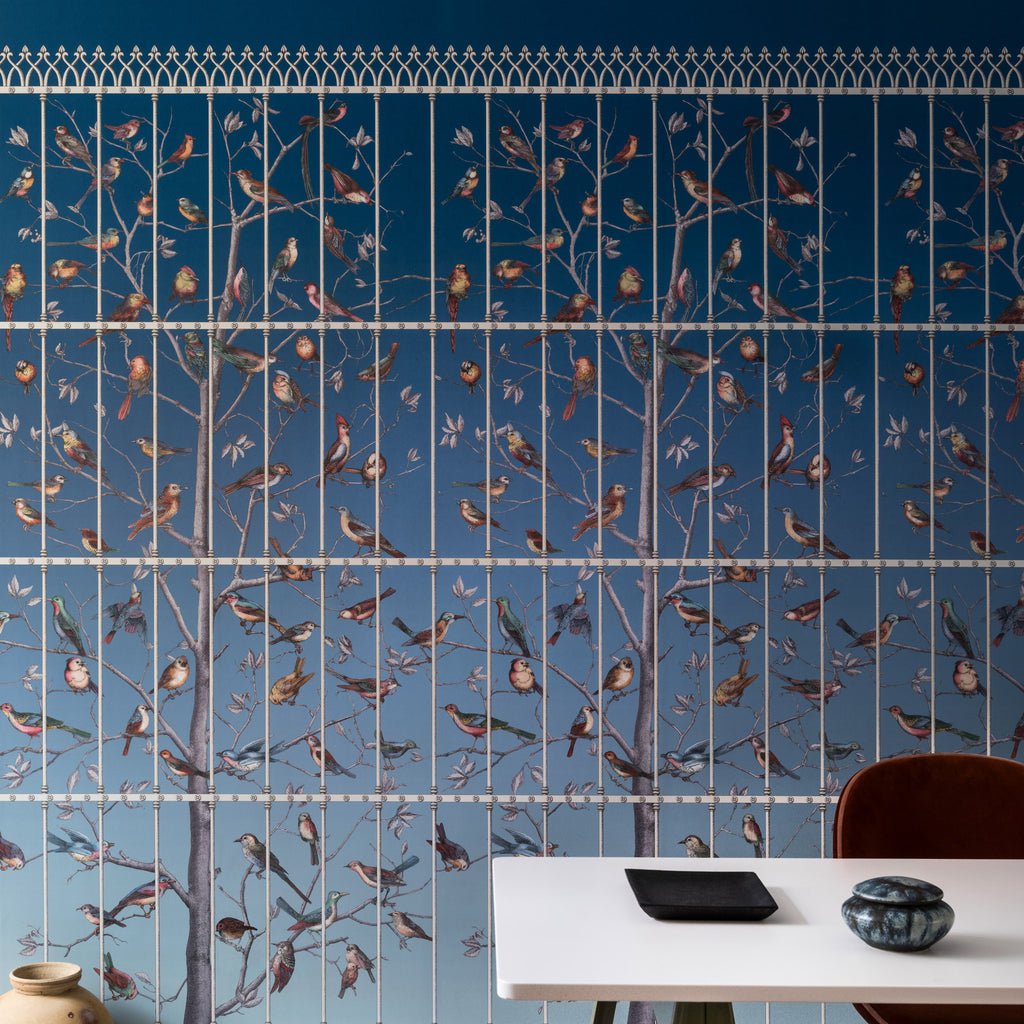 Cole and Son x Fornasetti 'Uccelli' Wallpaper 114/11023 Roomset