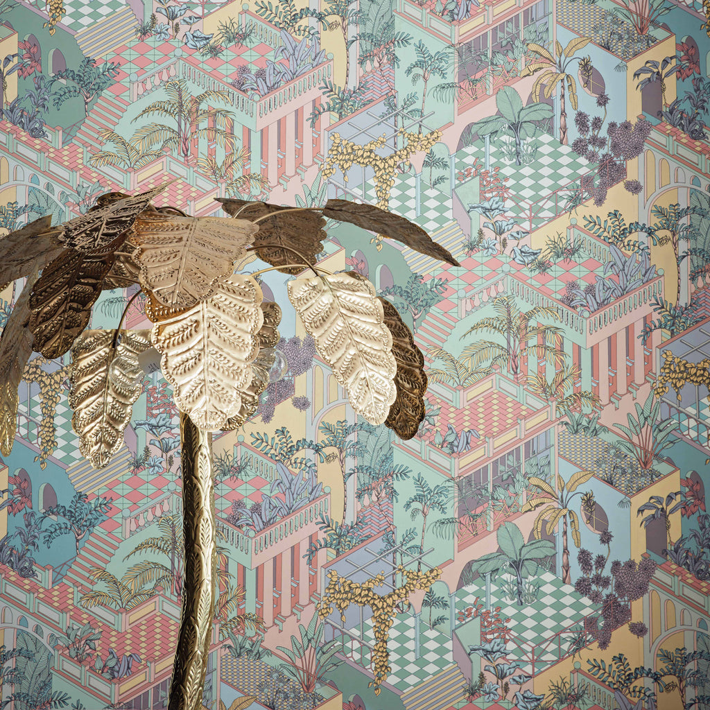 Cole and Son 'Miami' Wallpaper Pastel 112/6023 Roomset Detail