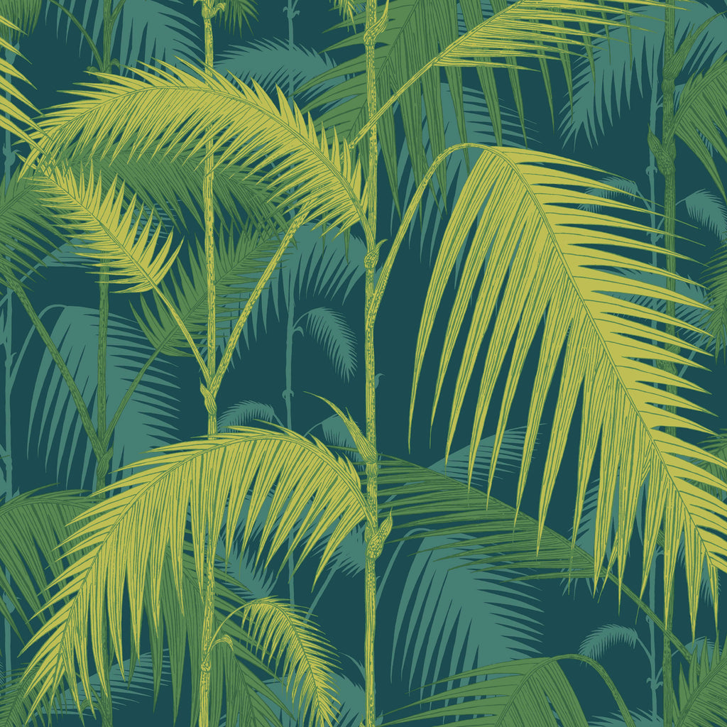 Cole and Son Palm Jungle Wallpaper Petrol & Lime 112/1002