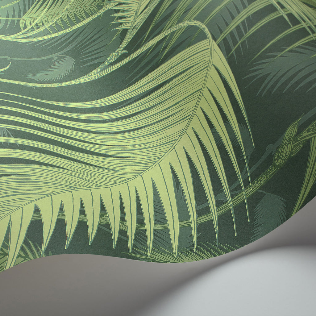 Cole and Son Palm Jungle Wallpaper Forest Green 112/1003 Detail