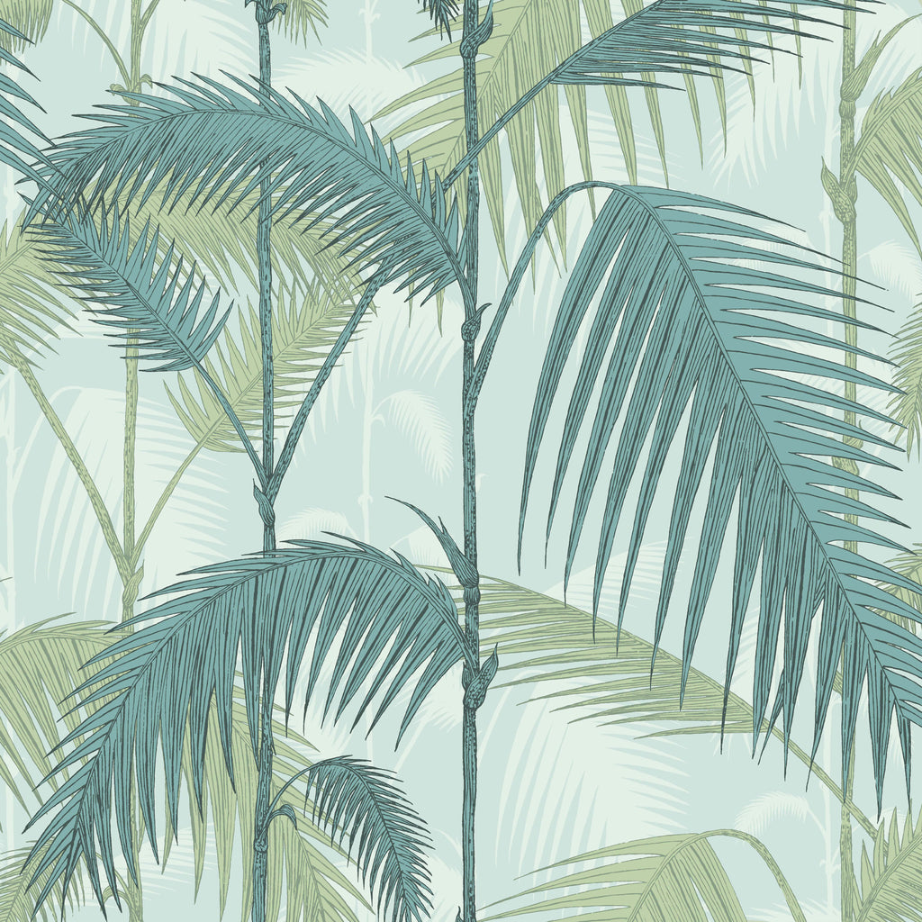 Cole and Son Palm Jungle Wallpaper Seafoam 112/1001