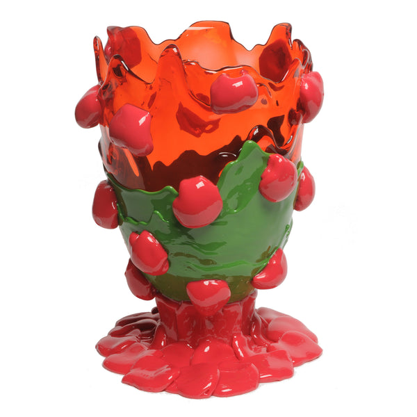 Corsi Design 'Nugget Extra Colour' Vase Large - Clear Ruby, Matt Green, Fuchsia