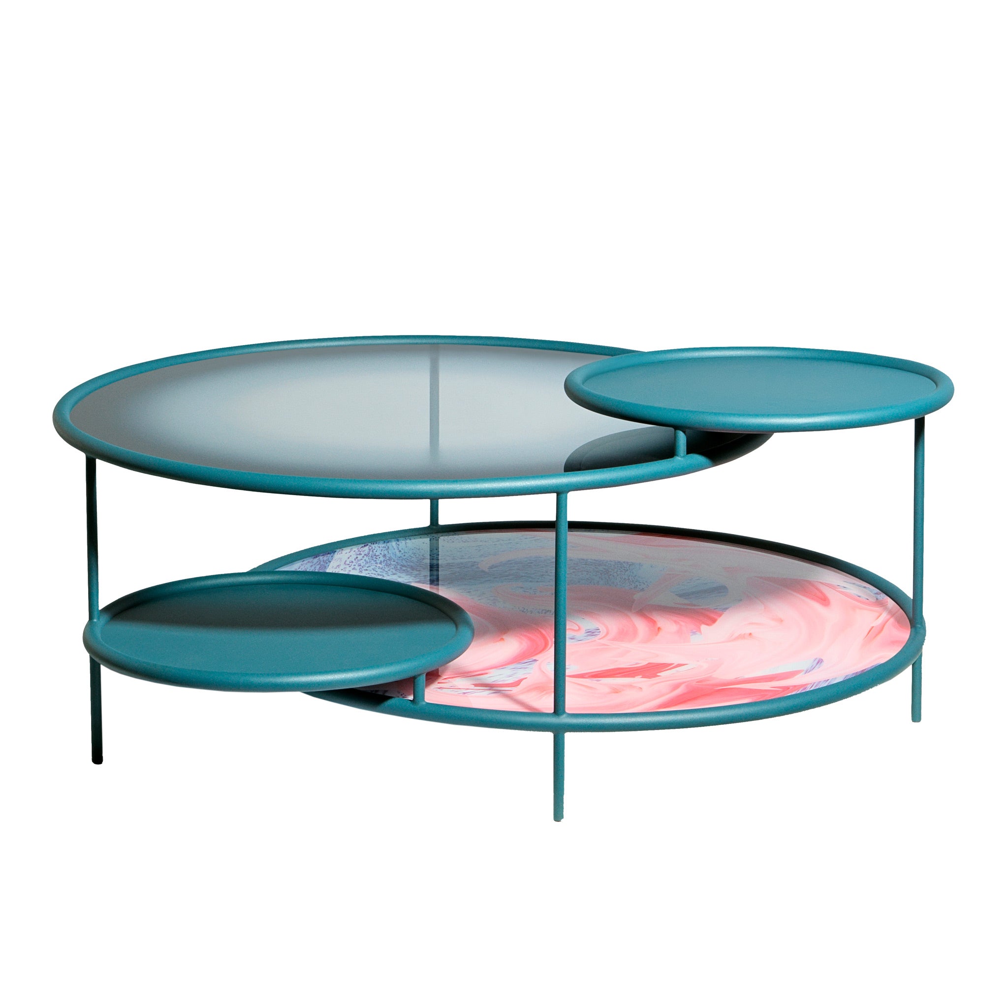 Driade 'Sangaku' Coffee Table - Blue by Elena Salmistraro Side