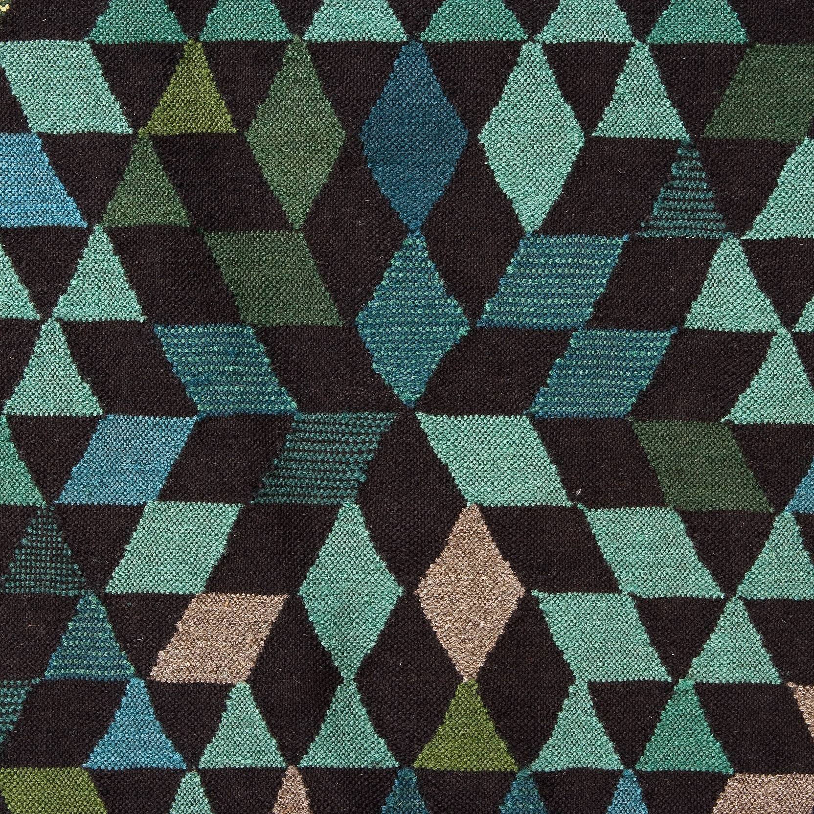 Golran 1898 Diamond Apple Green Rug by Bertjan Pot Detail