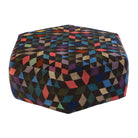 Golran 1898 Diamond Black Low Pouf by Bertjan Pot