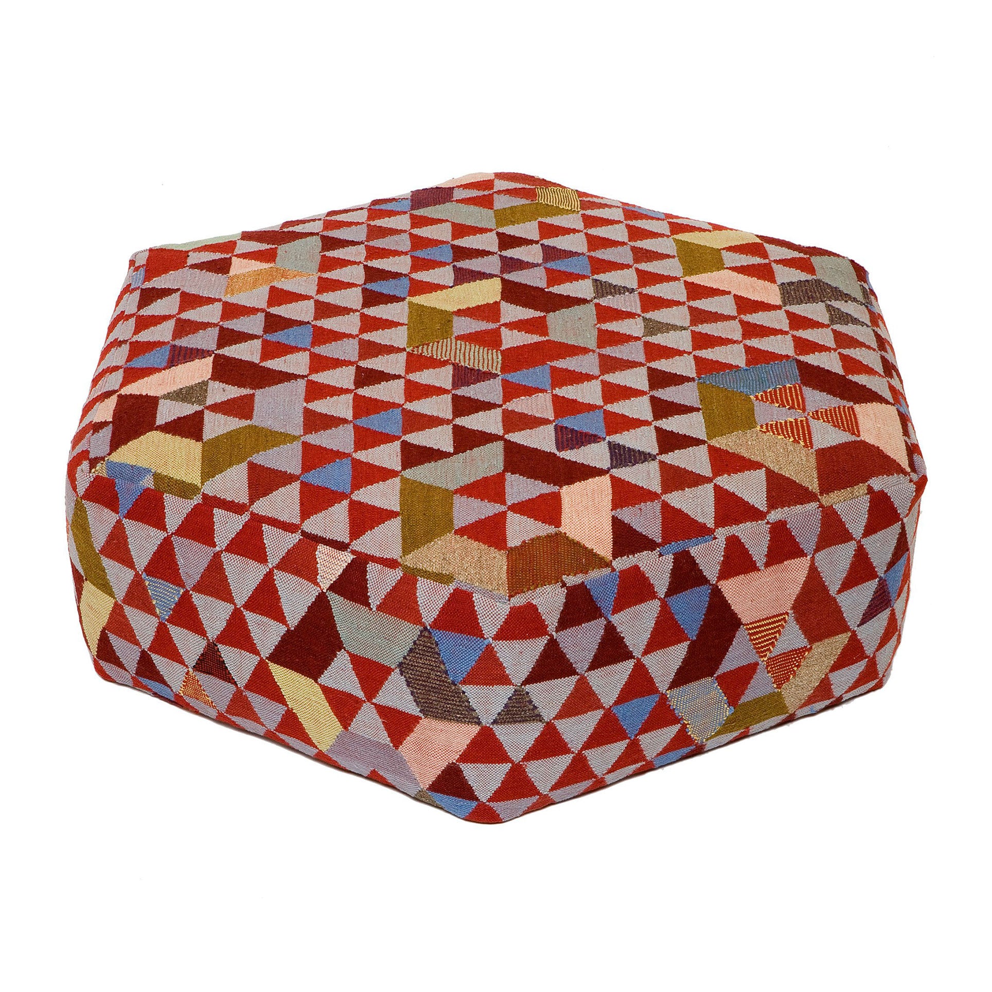 Golran Trianglehex Sweet Pink Low Pouf by Bertjan Pot