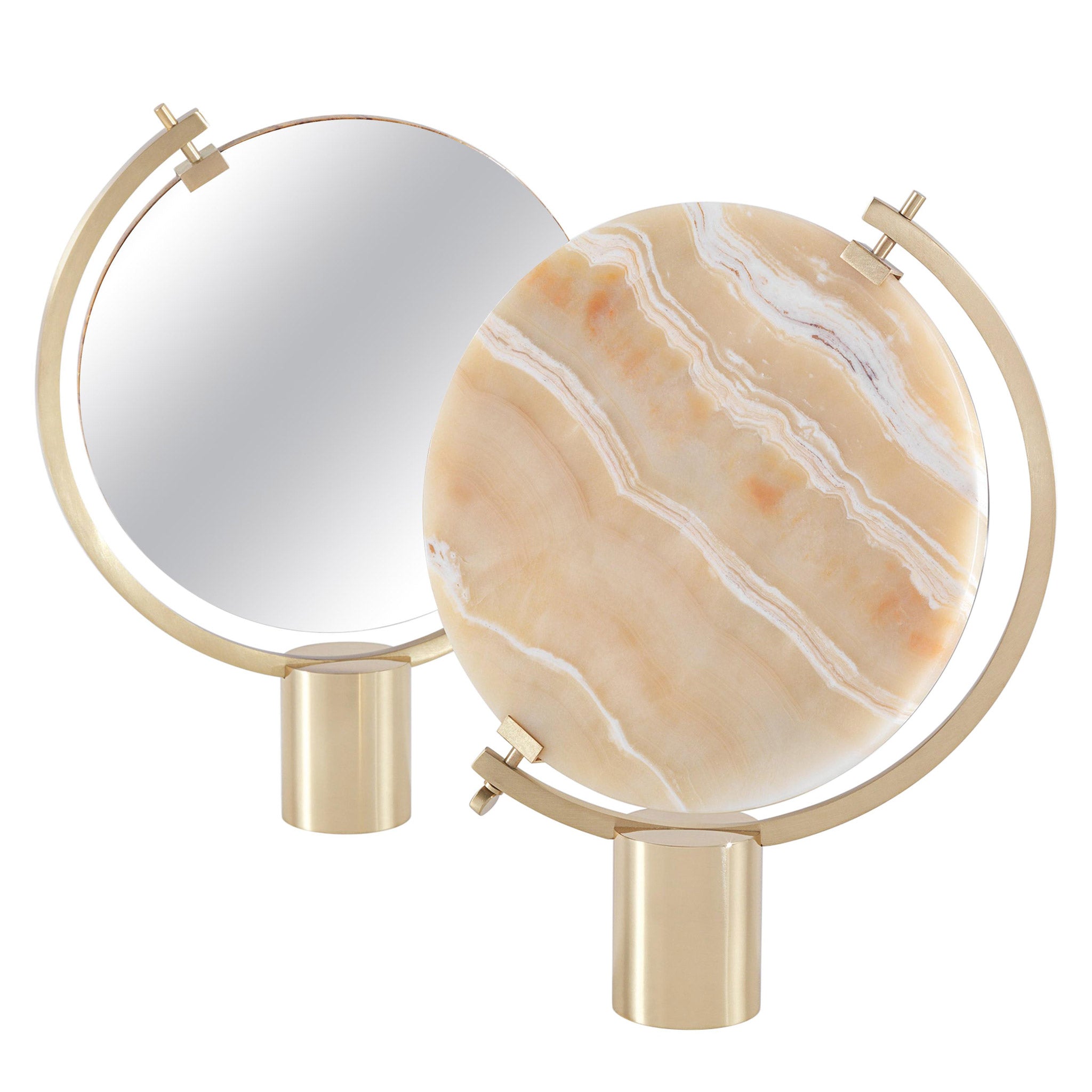 JCP Universe 'Naia' Table Mirror by CTRLZAK Honey Onyx