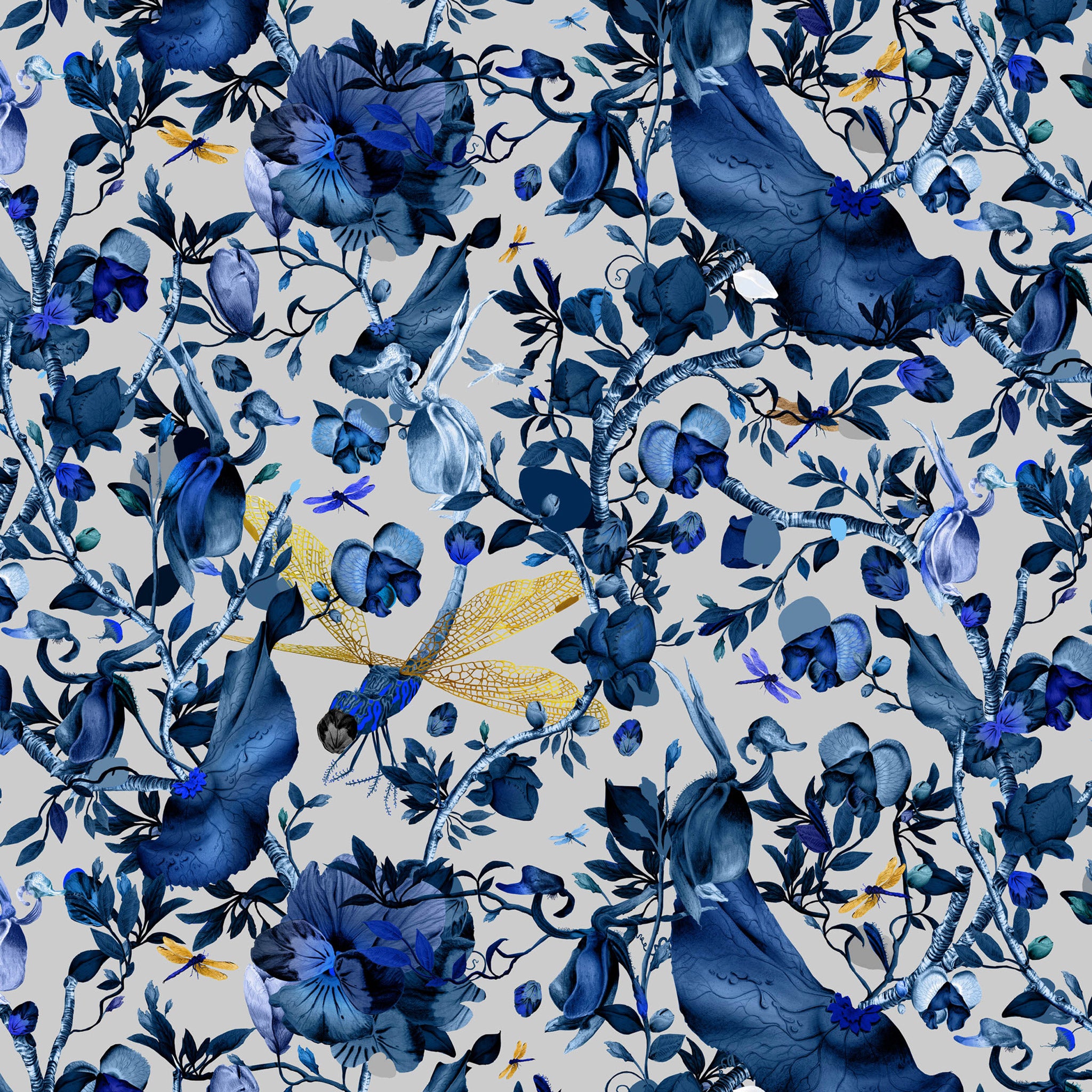 Kit Miles 'Biophillia' Wallpaper Indigo