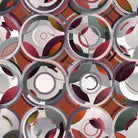 Kit Miles 'Cylinders' Wallpaper Burgundy / Burnt Orange