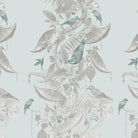 Kit Miles 'Ecclesiastical Botanica' Wallpaper Stone/ Duck Egg Blue