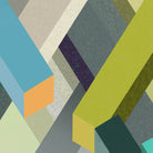 Kit Miles 'Kubrick' Wallpaper Lagoon Blue / Green Detail