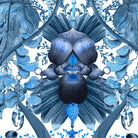 Kit Miles 'Ultraviolet Garden' Wallpaper Atomic Blue Detail