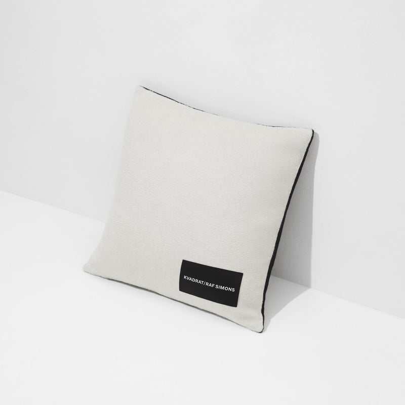 Kvadrat / Raf Simons 'Double Face' Cashmere Cushion - Off White/Black Room Scene