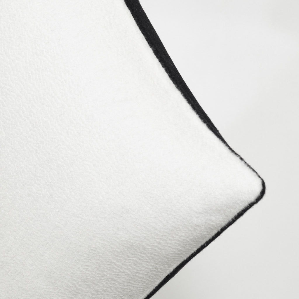 Kvadrat / Raf Simons 'Double Face' Cashmere Cushion - Off White/Black Detail