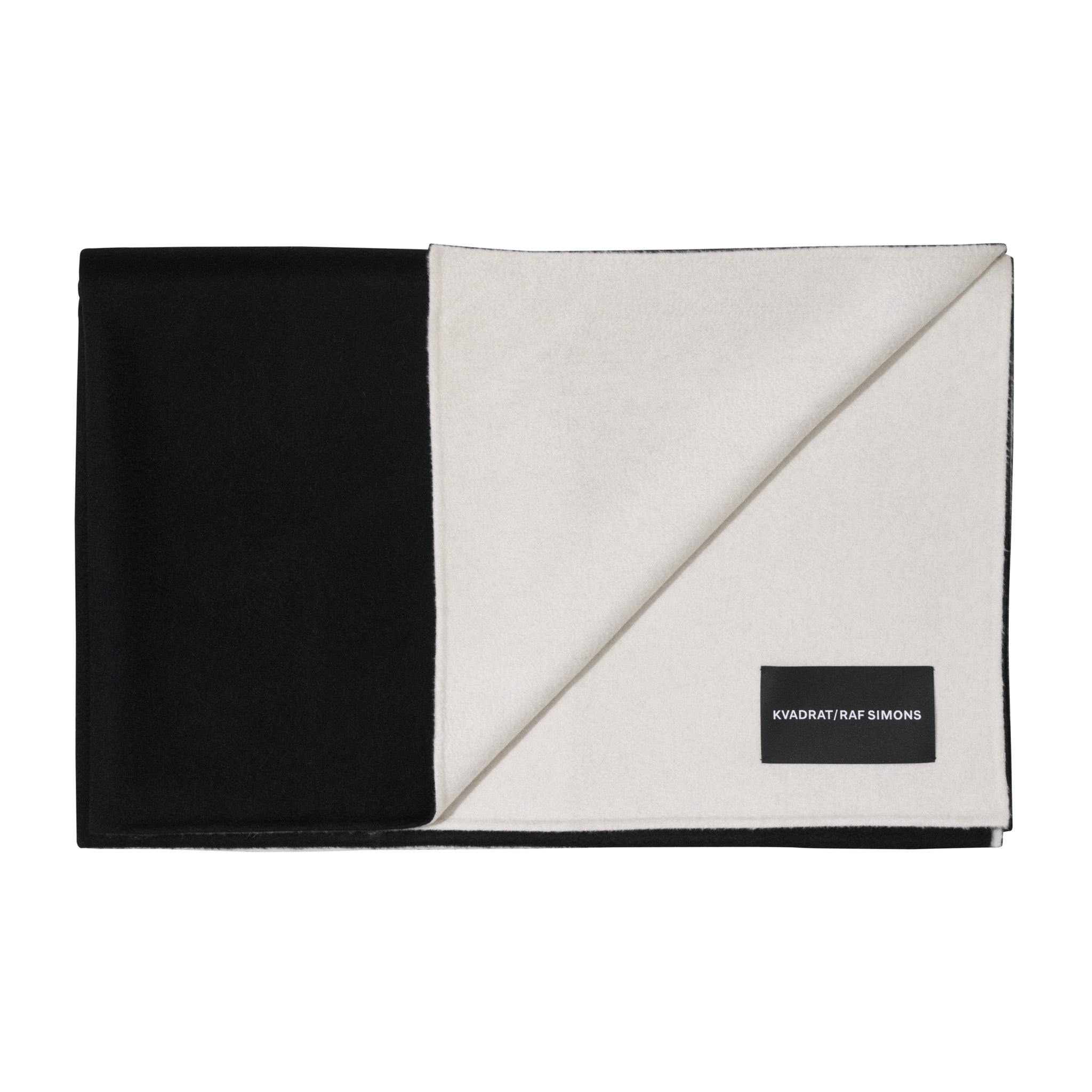 Kvadrat / Raf Simons 'Double Face' Cashmere Throw - Off White/Black