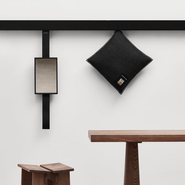 Lambswool Large Cushion - Black