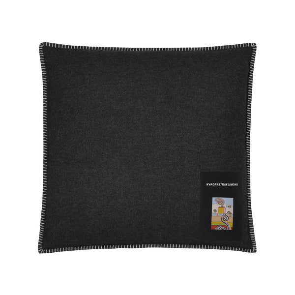 Lambswool Large Cushion - Black
